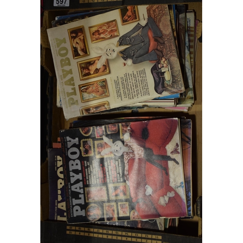 597 - A collection of Playboy Magazines. 48 editions in sequential runs from 1975, 1977, 1980 and 1994. (4... 