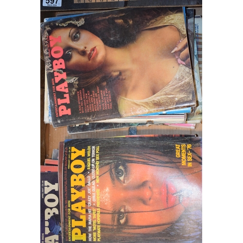 597 - A collection of Playboy Magazines. 48 editions in sequential runs from 1975, 1977, 1980 and 1994. (4... 