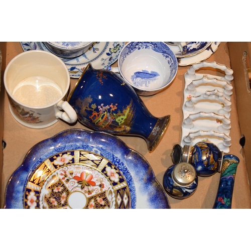 71 - A collection of ceramics to include 19th century blue and white porcelain items, Royal Crown Derby a... 