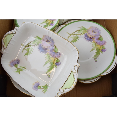 174 - Royal Doulton tea ware in the Glamis Thistle pattern, to include 8 cups, 7 saucers, 8 side plates, 2... 