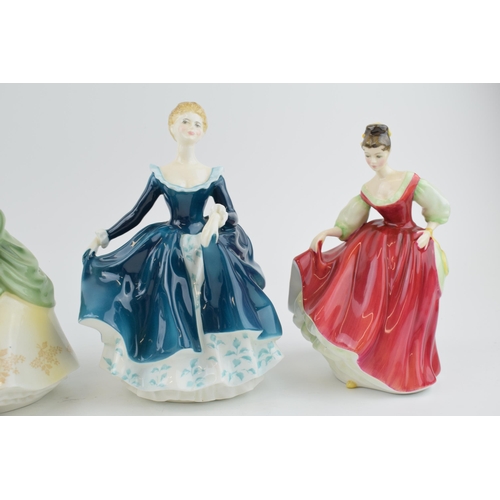 207 - Royal Doulton figures to include Fair Lady, Soiree and Janine (3).