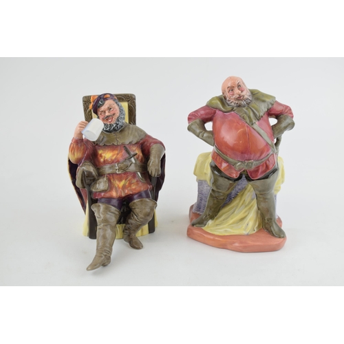 227 - Royal Doulton figures to include Falstaff and The Foaming Quart (2 - both seconds).