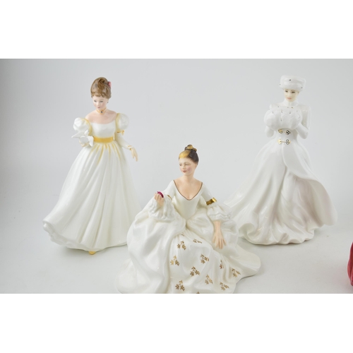 230 - Royal Doulton figures to include Country Rose HN3221, Christmas Morn (second), Kathleen (second), My... 