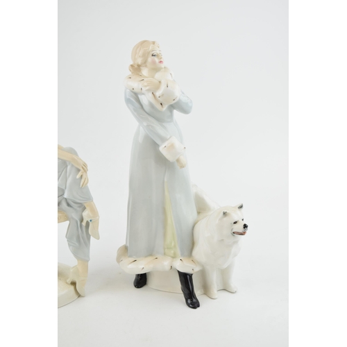 231 - Royal Doulton Reflections figures to include A Winter's Walk HN3052 and Flirtation HN3071 (2 - both ... 