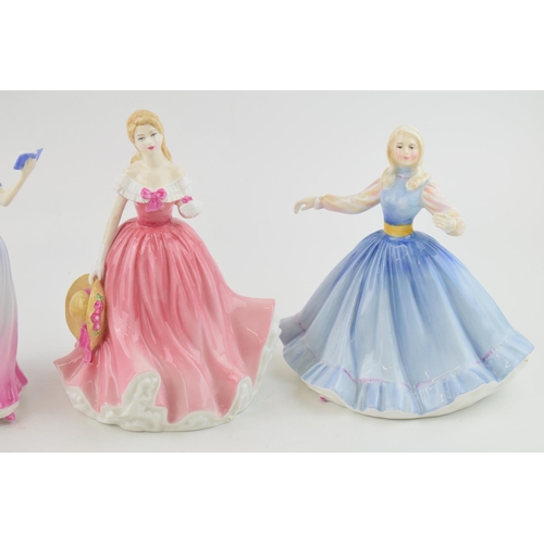 238 - Royal Doulton lady figures to include Sweet Poetry, Jennifer (second) and Rosie (3).