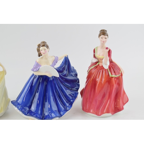 239 - Royal Doulton lady figures to include Flower of Love, Elaine and Madelaine (3).