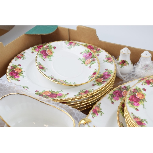 254 - A collection of Royal Albert 'Old Country Roses' dinner ware to include six 8