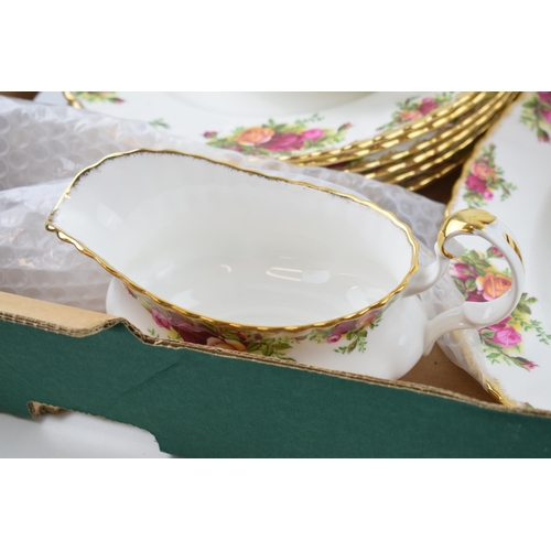 254 - A collection of Royal Albert 'Old Country Roses' dinner ware to include six 8