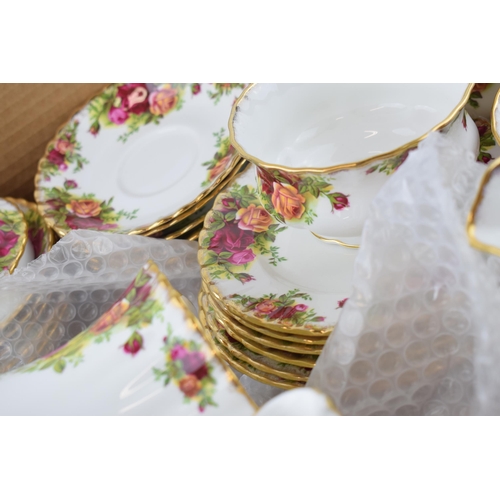 255 - A collection of Royal Albert 'Old Country Roses' tea ware to include six coffee cups and saucers fiv... 