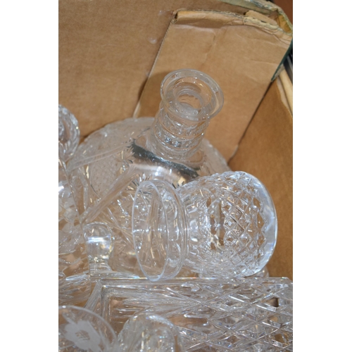 424 - A good collection of cut glass and crystal items to include decanters, jugs, bowls and others (Qty -... 