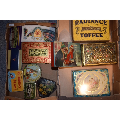 438 - A good collection of vintage advertising tins to include Cadbury's, Reekie's 'Rob Roy' Shortbread, R... 