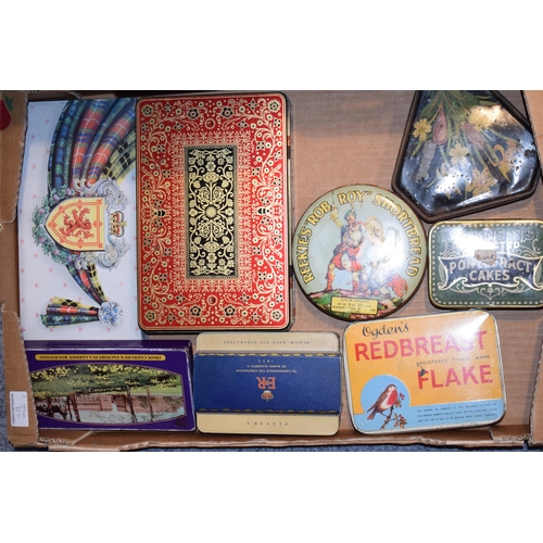 438 - A good collection of vintage advertising tins to include Cadbury's, Reekie's 'Rob Roy' Shortbread, R... 