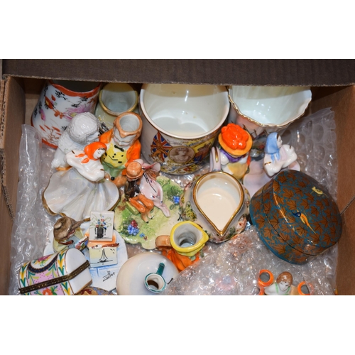 63 - A collection of pottery items and collectables to include studio pottery figures, toadstools, vintag... 