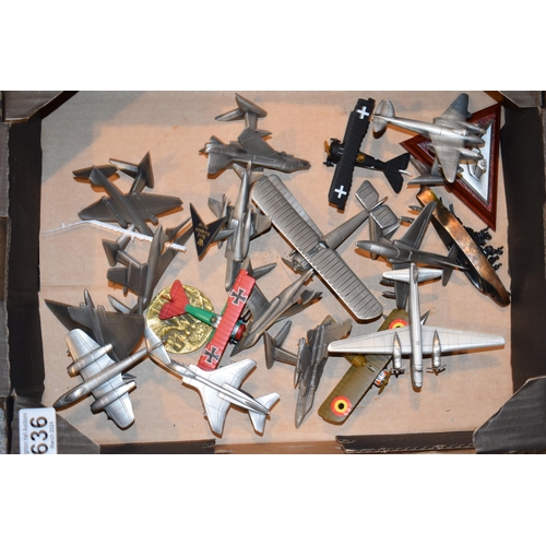 636 - A collection of Royal Hampshire model planes on stands. Aeroplanes to include WWI, WWII and later wa... 