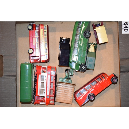 640 - A collection of Corgi coaches and buses to include AEG Regal Coach, Bedford O.B Coach and other simi... 