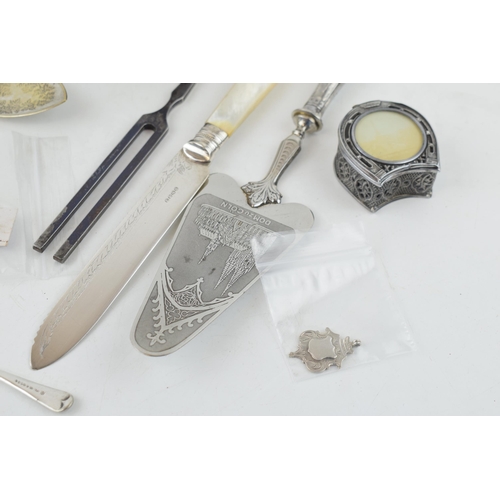 449 - A collection of mixed items to include a silver fob hallmarked Birmingham (date letter rubbed) toget... 