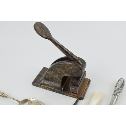 449 - A collection of mixed items to include a silver fob hallmarked Birmingham (date letter rubbed) toget... 