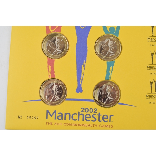 490 - The Royal Mint Queen Elizabeth II 2002 Manchester, Commonwealth Games coin cover. The Royal Mint Que... 