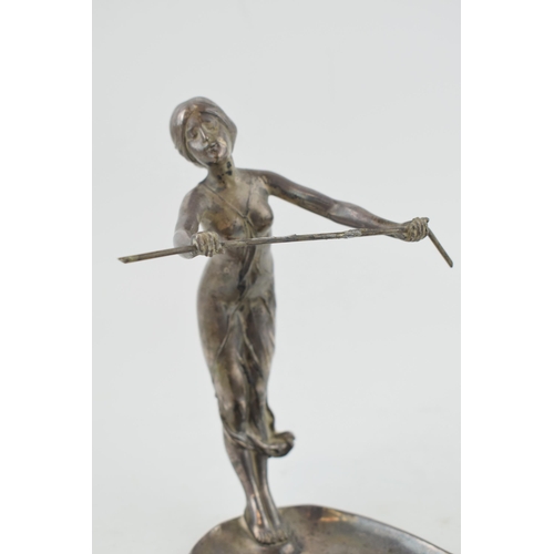 534 - WMF 'Württembergische Metallwarenfabrik' Art Nouveaux pewter, tray with lady figure, marked WMF to b... 