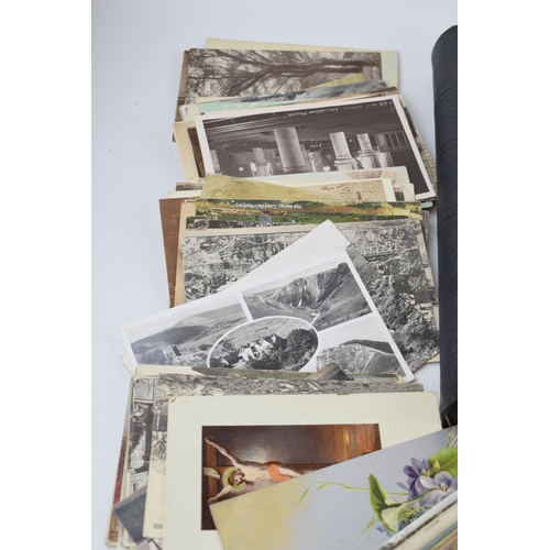 585 - An interesting collection of postcards to include local scenes such as The Chapel, Haddon Hall, a Ro... 