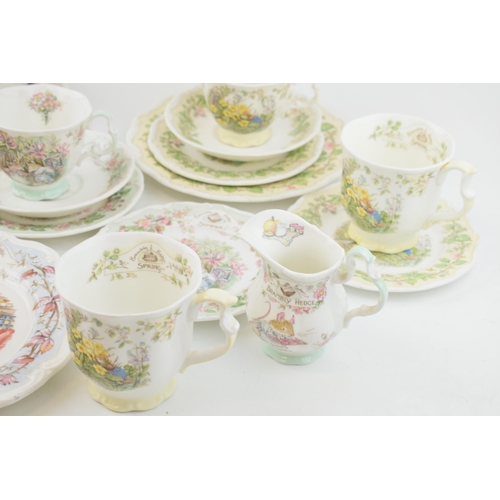 187 - Royal Doulton Brambly Hedge items to include beakers such as Spring, Autumn and Winter, with 3 trios... 