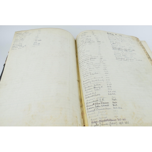 604 - Early 20th century Solicitors ledger of wills dating to 1922.