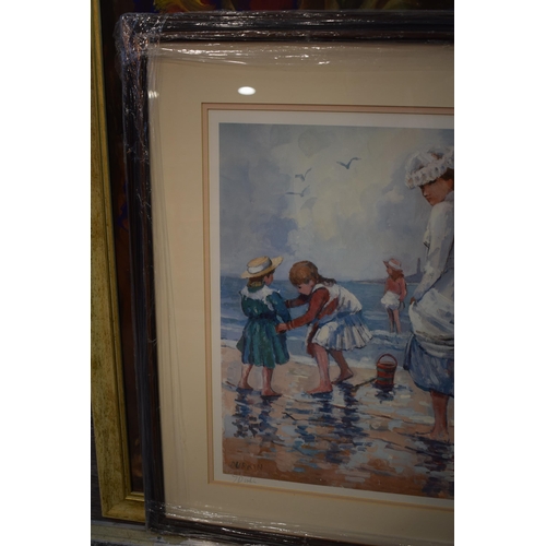 610 - Durkin, Tom. Beach scene with children. Signed print 25/500. 39cm x 49cm.