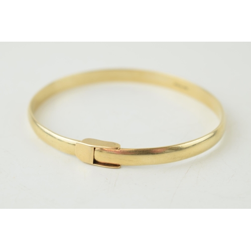 350 - 9ct hallmarked solid gold bangle, 16g