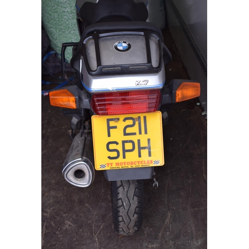 419 - BMW K75 Motorcycle. 750cc. 1993. Current V5C. Silver. Recorded milage 67,000. Last MOT 01.04.22. Pas... 