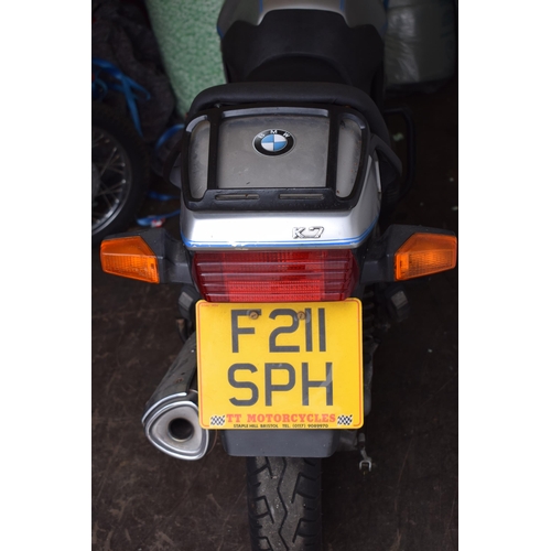 419 - BMW K75 Motorcycle. 750cc. 1993. Current V5C. Silver. Recorded milage 67,000. Last MOT 01.04.22. Pas... 