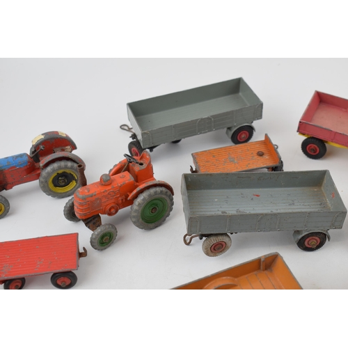 672 - A mixed collection of vintage die-cast toys to include Dinky Toys and Corgi Toys relating to farming... 