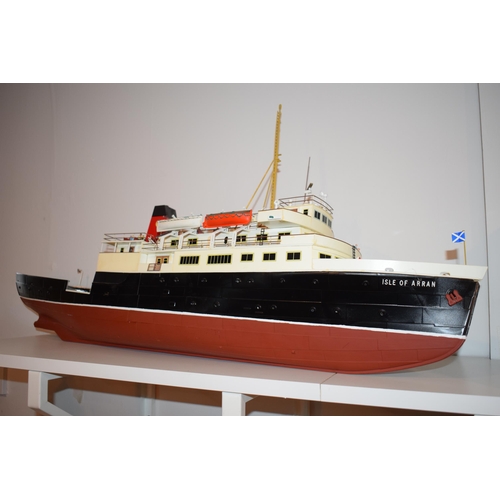 680 - Model Boat, Kit built model of the 'Isle of Arran' ferry. Detailed passengers, lifeboats and nautica... 