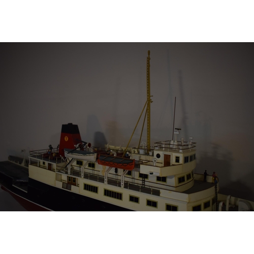 680 - Model Boat, Kit built model of the 'Isle of Arran' ferry. Detailed passengers, lifeboats and nautica... 