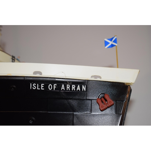 680 - Model Boat, Kit built model of the 'Isle of Arran' ferry. Detailed passengers, lifeboats and nautica... 