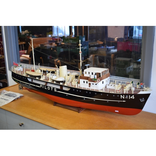 684 - PILOTS PATHFINDER No 14 Radio Controlled Boat. Good model of the Trinity House Ship. Length 110cm, H... 