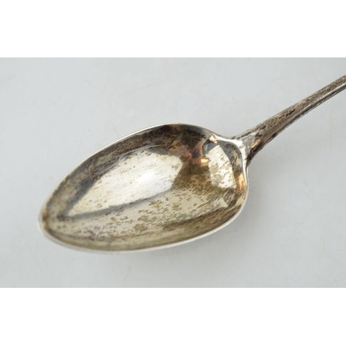 374 - Georgian silver basting spoon, London 1800, Bateman, 83.5 grams, 29.5cm long.