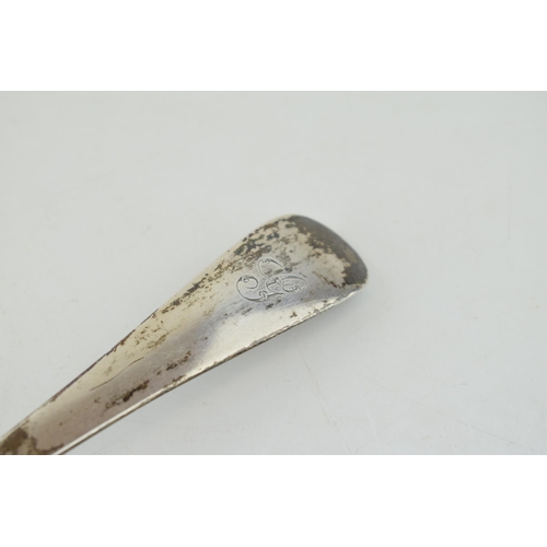 374 - Georgian silver basting spoon, London 1800, Bateman, 83.5 grams, 29.5cm long.