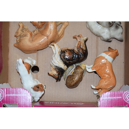 161 - Beswick to include foxes, a mouse, a Royal Albert Jeremy Fisher figure, a Royal Doulton Rough Collie... 