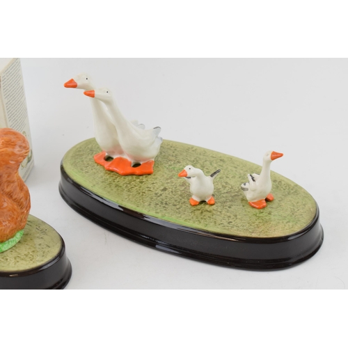 172 - Beswick to include a pair of comical geese, 2 single comical geese, a pheasant, Squirrel Nutkin and ... 