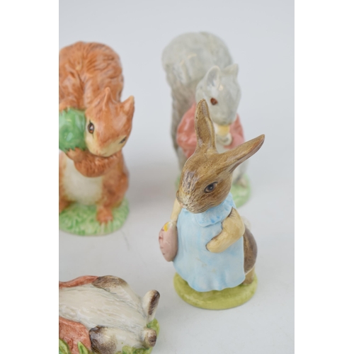 249 - Royal Albert Beatrix Potter figures to include 'Benjamin Wakes Up', 'Jemima Puddleduck', 'Mrs Flopsy... 