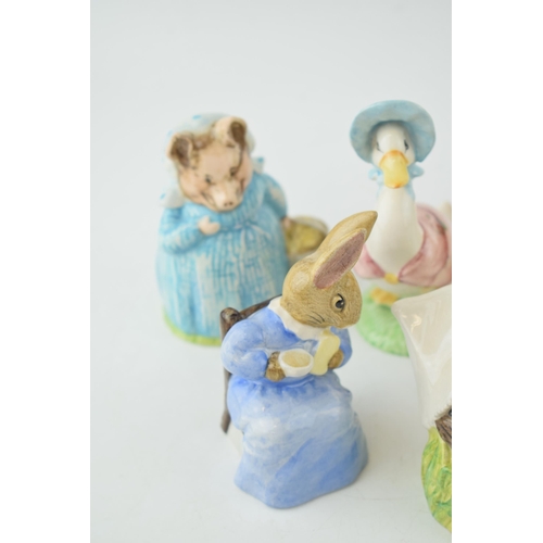 249 - Royal Albert Beatrix Potter figures to include 'Benjamin Wakes Up', 'Jemima Puddleduck', 'Mrs Flopsy... 