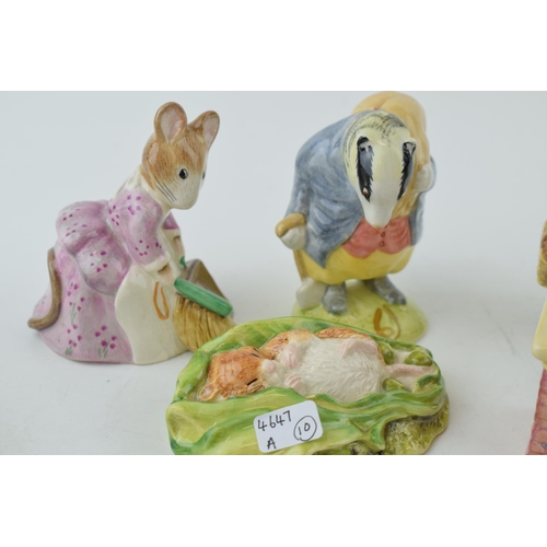 250 - Royal Albert Beatrix Potter figures to include 'Made a Bow', 'Tommy Brock', 'Hunca Munca's Sweaping'... 