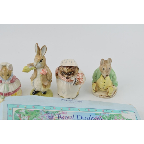 251 - Royal Albert Beatrix Potter boxed figures to include 'Peter with Postbag', 'Mrs TiggyWinkle', 'Cotto... 