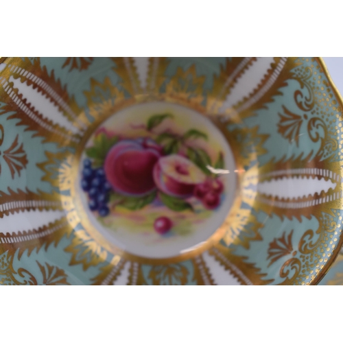 258 - Paragon fruit scene cabinet cup and saucer with gilt and gold background (2).