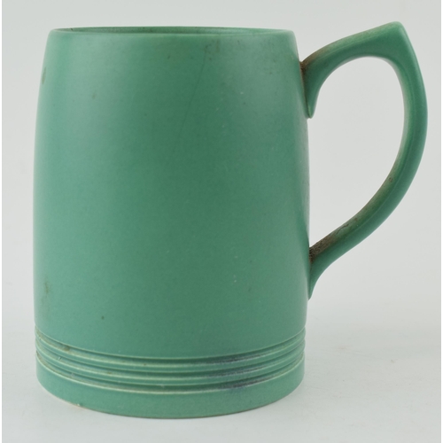 265 - A Wedgwood Keith Murray mug a/f in teal colour way. Height 12cm.