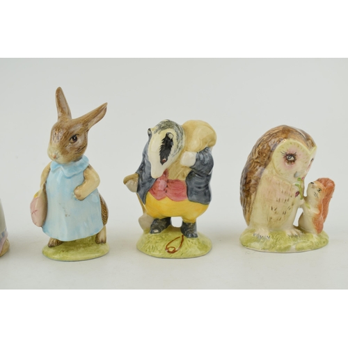 277 - A collection of Royal Albert 'Beatrix Potter' F. Warne figures to include Old Mr Brown, Tommy Brock,... 