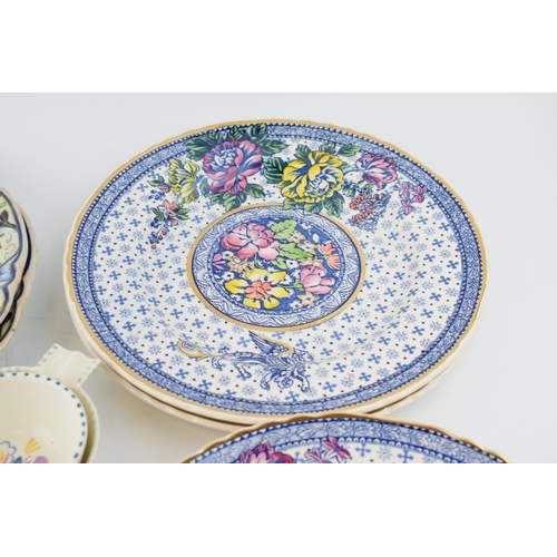 281 - A collection of Masons Ironstone pottery to include a pair of platters, Asiatic Pheasant plates, Emp... 