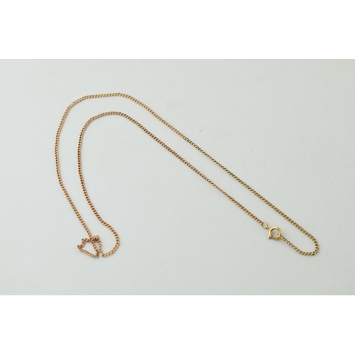 388 - 9ct gold chain, 3.6 grams, 53cm long.