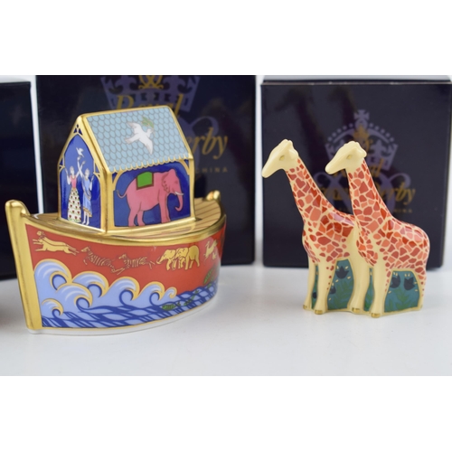42 - Royal Crown Derby Treasures of Childhood Collection - Noahs Ark, finished with gilt trim, red Royal ... 