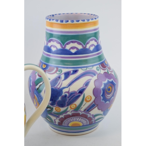 67 - Poole Pottery to include a near pair of low-shouldered bulbous vases in the XA and HE patterns with ... 